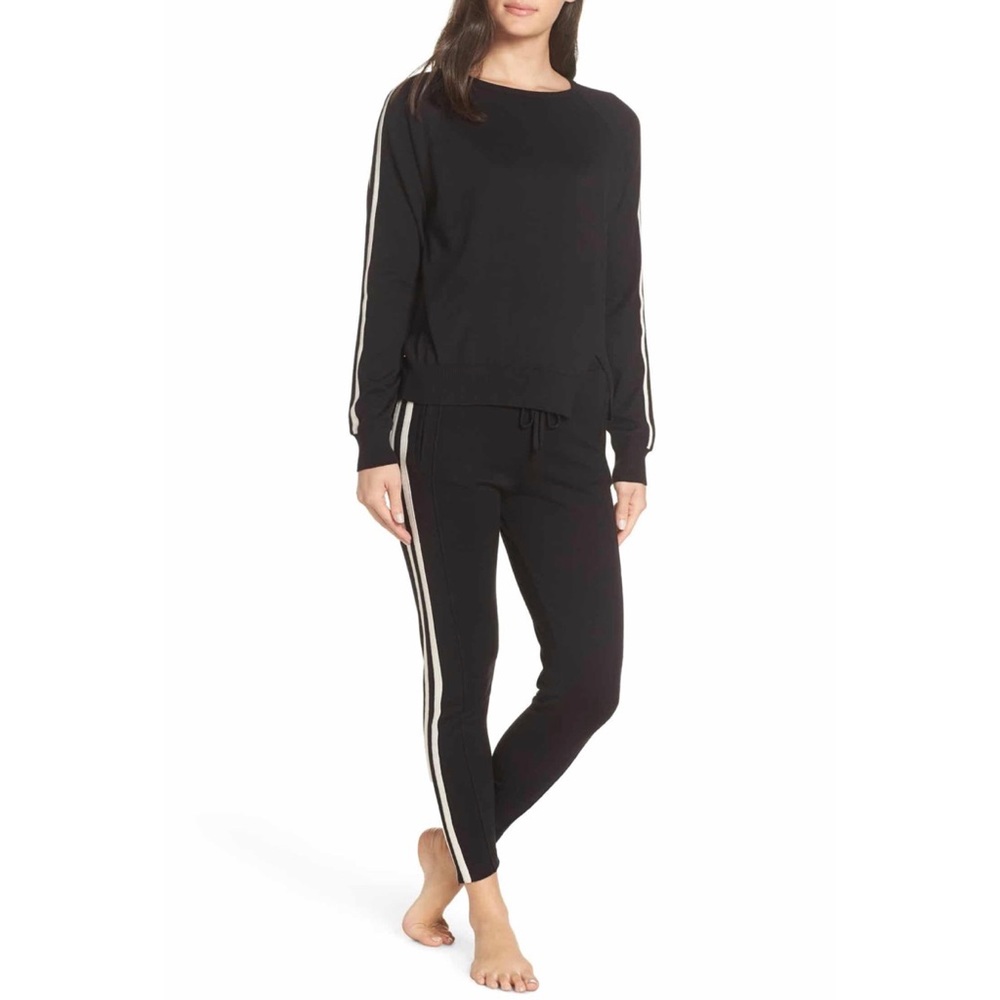 NWT Ragdoll Black Stripe Lounge Sweatshirt - Picture 6 of 13